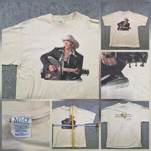 Vintage Alan Jackson T Shirt Mens XL Beige Faith Hope Love Country Graphic 2002
